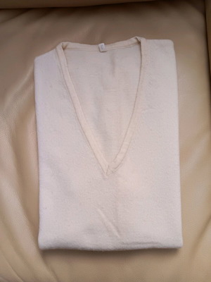 Men's cardigan used, size L, beige, 80% wool