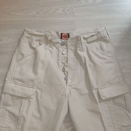 Harley-Davidson vintage canvas cargo shorts beige khaki, like new