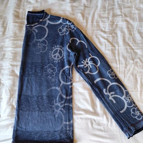 Armani Jeans for Race Shirt Flowers used like new, blue, size L