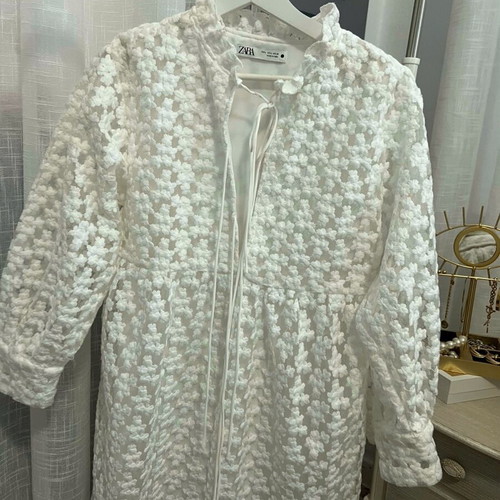 Zara white dress like new size M