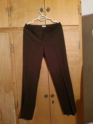 Happening women's fabric pants No.42 like new, brown, straight fit