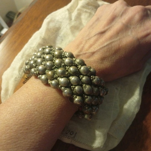Gajre Antique Silver Bracelet from Rajasthan, used
