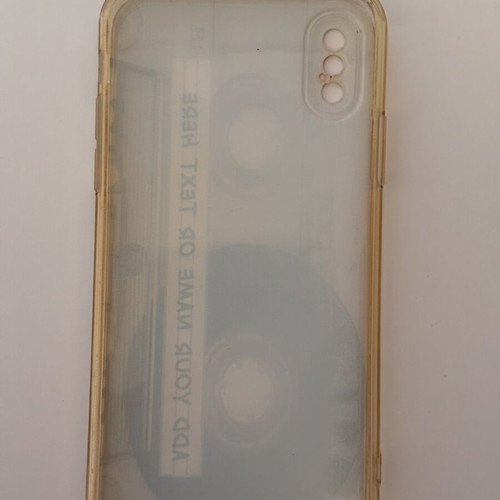 iPhone X retro style silicone case used, yellowed sides