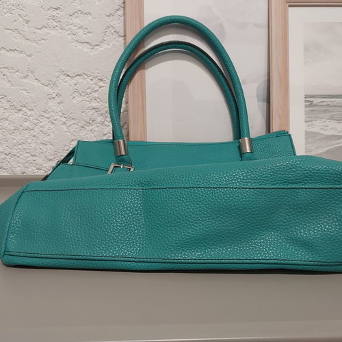 KEM shoulder bag new light petrol with silver details