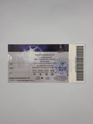 Παναθηναϊκός εισιτήριο αγώνα Champions League με FC København, 0-2