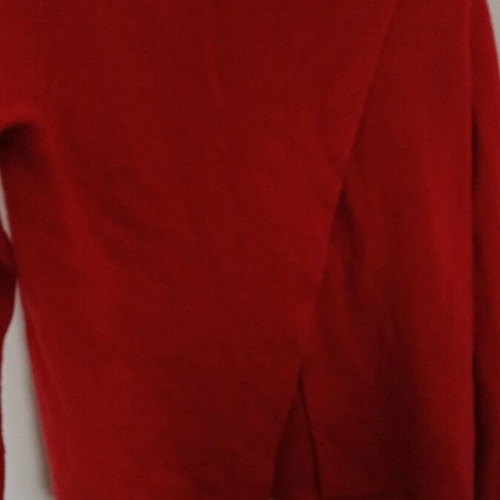 Mango pullover sweater with back opening like new, size S, red
