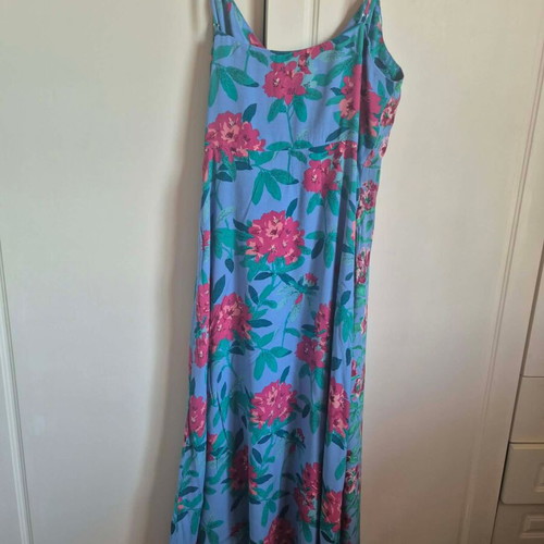 Zara floral dress L new with tag, blue multicolor
