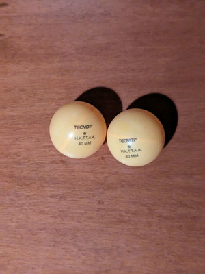 Μπαλάκια ping pong Tecno Pro μεταχειρισμένα, 40mm, πορτοκαλί, σετ 2