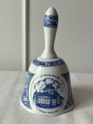 Vintage πορσελάνινο καμπανάκι Giftcraft σαν καινούργιο, Quebec Canada