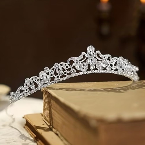Tiara with Crystal Rhinestones for Bride, Unused