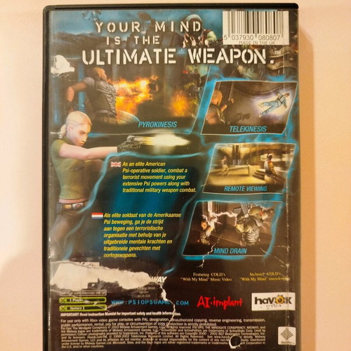Psi-ops: The Mindgate Conspiracy used Xbox action adventure game