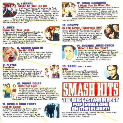 Smash Hits: Da Bomb! CD like new (1998)