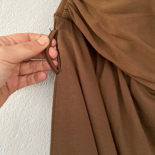 Brown strapless dress with rhinestones like new