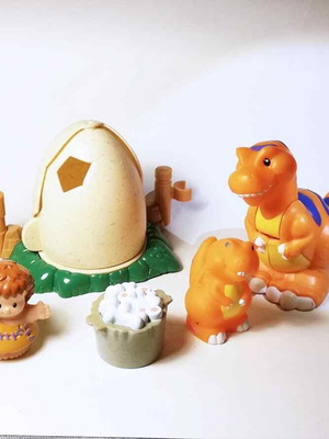 Fisher Price Little People Lil' Dino T-Rex toy set used