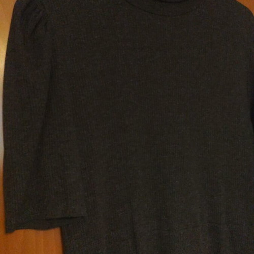 Zara ribbed short-sleeve dress size L gray like new