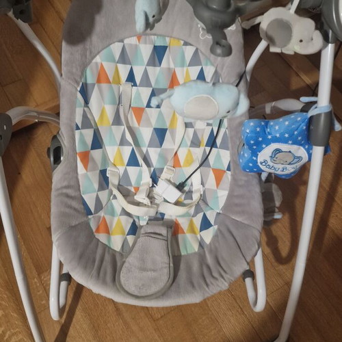 Cangaroo Star Moisac Relax Baby Swing with Music up to 9kg Grey like new