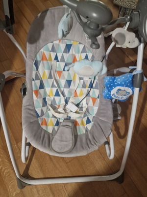 Cangaroo Star Moisac Relax Baby Swing with Music up to 9kg Grey like new
