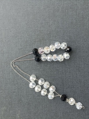 Women's Two-Tone Worry Beads with 21 Glass Crystal Beads New