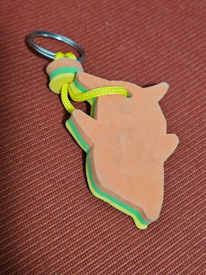 Pikachu keychain used, yellow