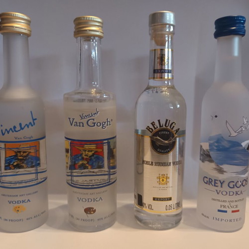 Vodka miniature bottles, pack of 13, sealed