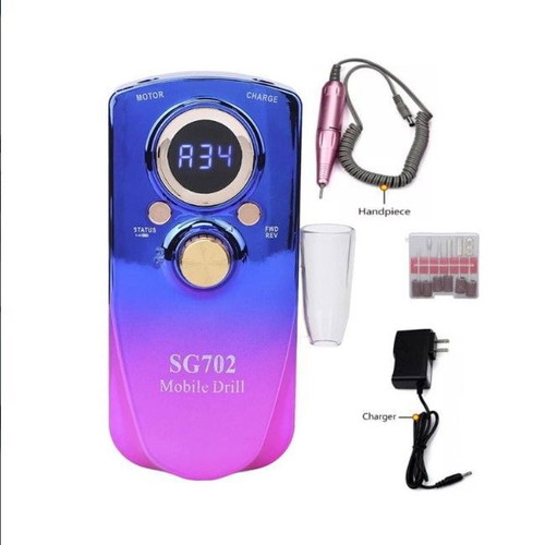 Professional rechargeable portable nail drill SG702 36W 35,000rpm new