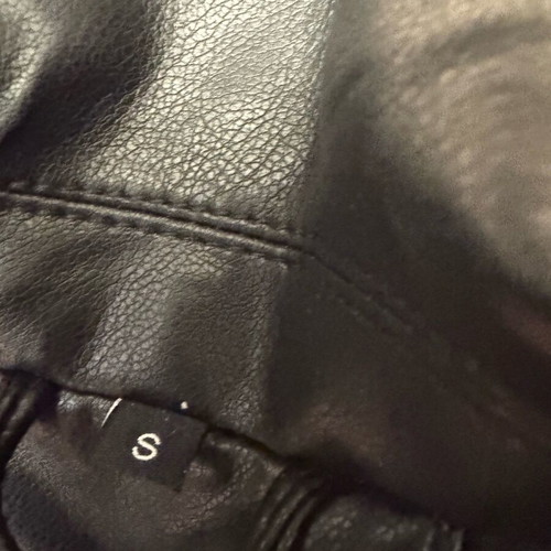 Leather jacket black with rhinestones like new
