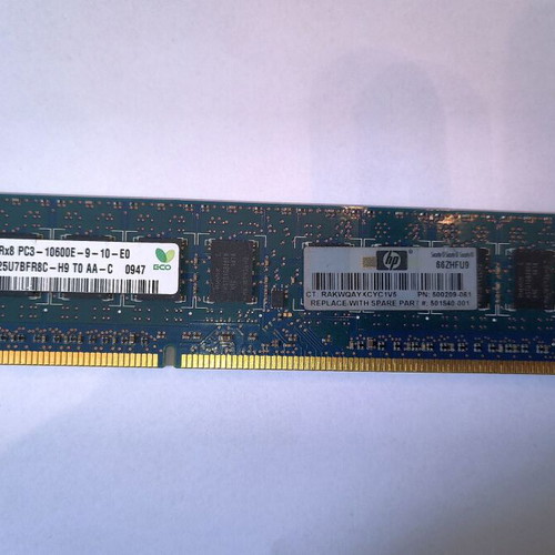 SK Hynix 1x2GB PC3-10600E DDR3 Unbuffered ECC used for server