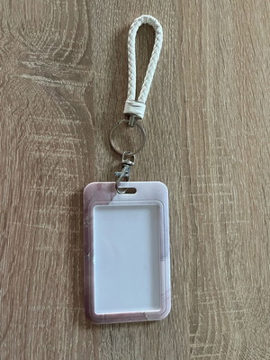 Card ID holder like new, white and pink