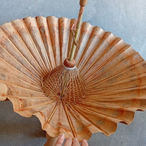 Handmade Thai umbrella new, bamboo frame, saa paper