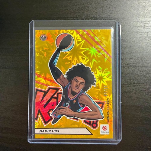 2025-26 Panini Contenders EuroLeague Kaboom! Vertical Gold Nadir Hifi numbered 3/10 like new