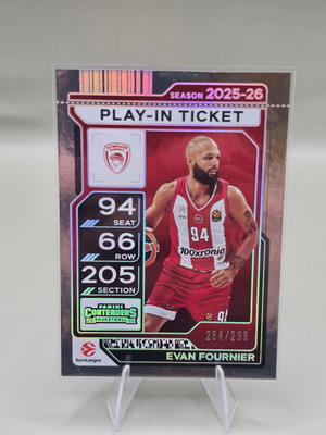 2025-26 Panini Contenders EuroLeague Evan Fournier Play-In Ticket 264/299