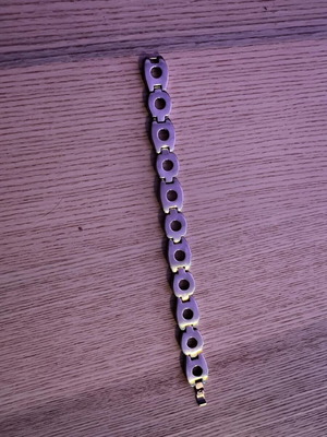 Men's two-tone silver/gold bracelet, like new, fashion jewellery