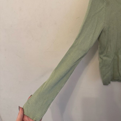 Rip basic blouse with ruching new, green, Star Body H