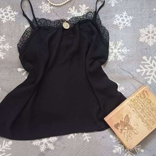 Lingerie lace top like new, black, size S