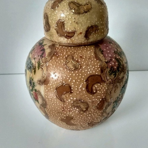 Satsuma vases used, set of 2, height 13 cm