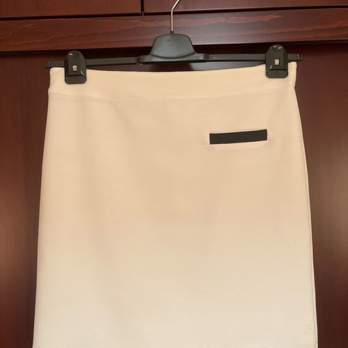Pencil skirt FGL by Figalos like new, size 48, cream with black detail