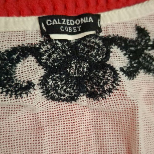 Swimsuit Sophia Deloudi and Caftan Calzedonia used, black and white, size M