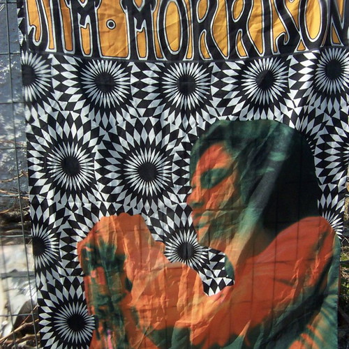 Jim Morrison - The Doors fabric flag used