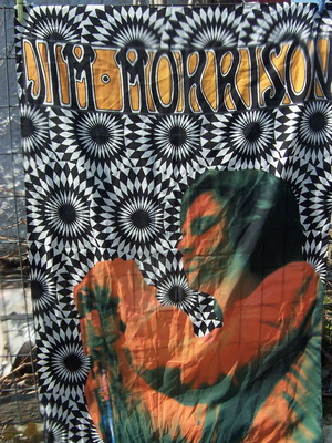 Jim Morrison - The Doors fabric flag used