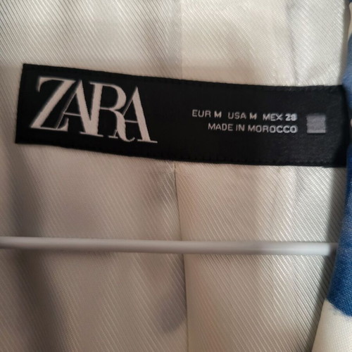 Zara blazer new, size M, white and blue