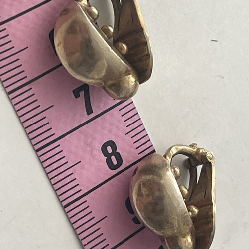 Vintage Zolotas ladybug clip-on earrings used, gold-plated silver 950