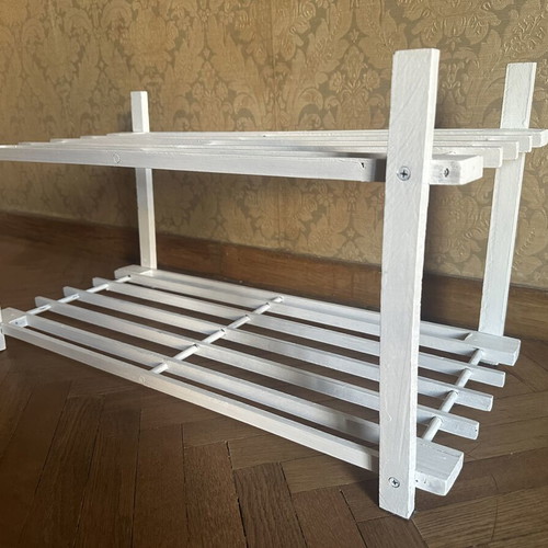 Wooden shoe rack