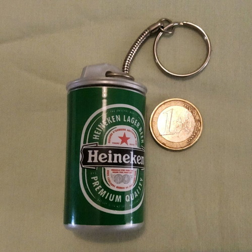 Heineken keychain new, green with gray