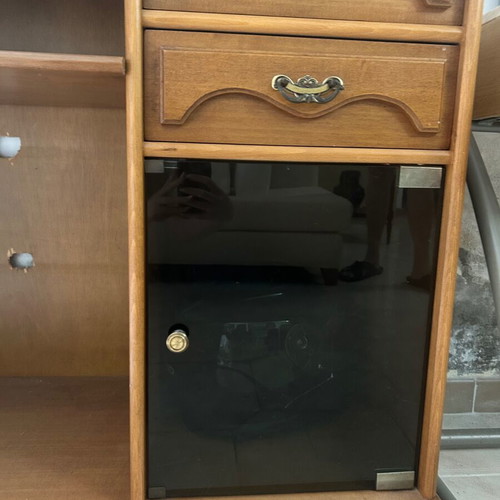 Buffet TV stand used, brown color, 100x41x83 cm