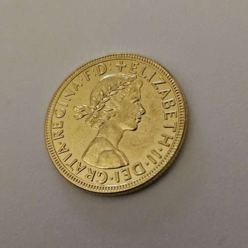 Gold-plated England Elizabeth Coin 1957-1959 new