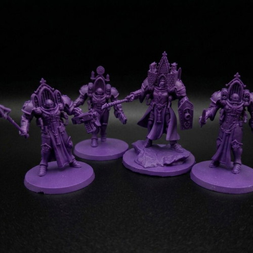 Warhammer 40k Adepta Sororitas Paragon Warsuits resin figures used, set of 4