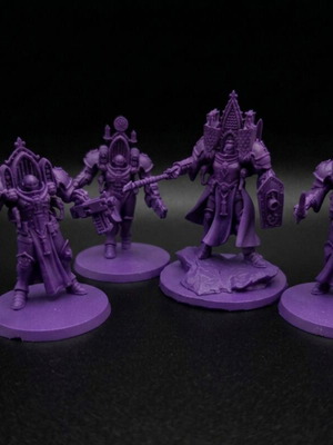 Warhammer 40k Adepta Sororitas Paragon Warsuits resin figures used, set of 4