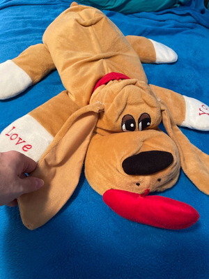 Plush dog used