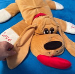 Plush dog used