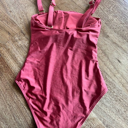 ASOS women's one-piece swimsuit used, terracotta color, size S